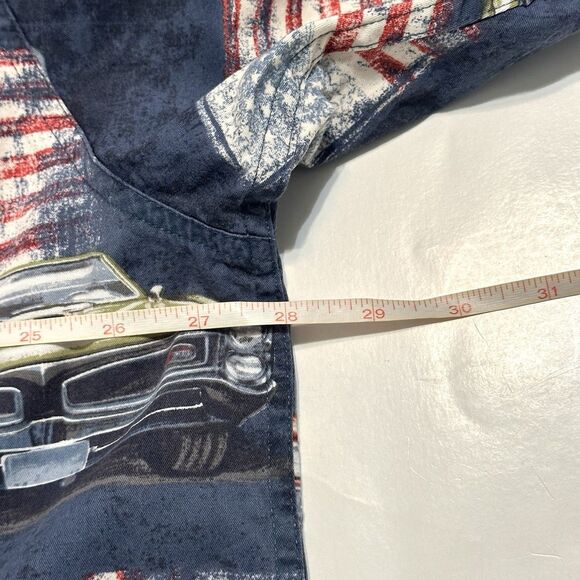 Clearwater Outfitters Shirt Mens 2XL Muscle Cars USA Challenger Malibu GTO Flags - Picture 3 of 8